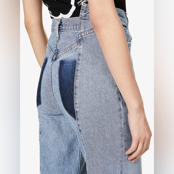 Agolde Pieced Angled Asymmetric High-Rise Organic-Cotton Denim Jeans size 26 - Picture 8 of 8
